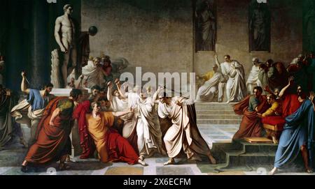 LA MORTE DI GIULIO CESARE 1806 dipinto del pittore italiano Vincenzo Camuccini (1771-1844) Foto Stock