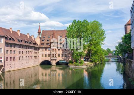Nürnberg, Norimberga: Ex ospedale Heilig-Geist-Spital (ospedale dello Spirito Santo) a Mittelfranken, Media Franconia, Bayern, Baviera, Germania Foto Stock