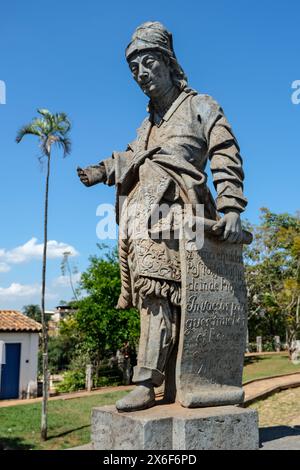 Congonhas, Brasile - 2 maggio 2024: Il Santuario di Bom Jesus de Matosinhos, adornato con sculture di Antônio Francisco Lisboa, l'opera Aleijadinho Foto Stock