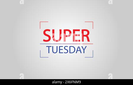 Celebra la democrazia con i look del Super Tuesday con la bandiera americana Illustrazione Vettoriale