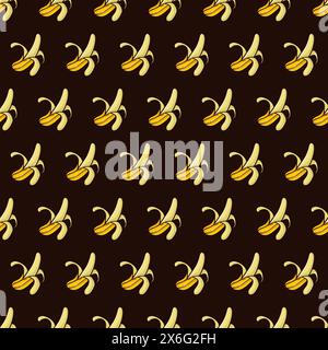 banana ripetuta senza interruzioni. Illustrazione del vettore banana Illustrazione Vettoriale