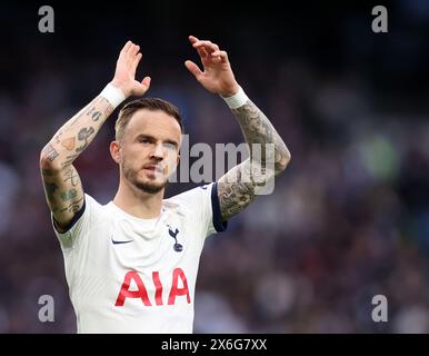Londra, Regno Unito. 14 maggio 2024. James Maddison del Tottenham durante la partita di Premier League al Tottenham Hotspur Stadium di Londra. Il credito per immagini dovrebbe essere: David Klein/Sportimage Credit: Sportimage Ltd/Alamy Live News Foto Stock