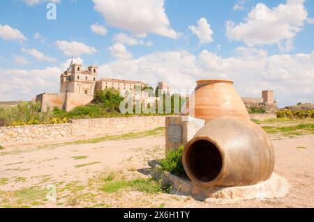 Monastero. Ucles, provincia di Cuenca, Castilla la Mancha, Spagna. Foto Stock