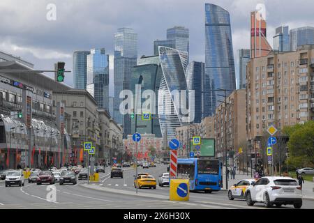 Mosca. 11 maggio 2024. Questa foto scattata l'11 maggio 2024 mostra il paesaggio urbano di Mosca, Russia. Crediti: Alexander Zemlianichenko Jr/Xinhua/Alamy Live News Foto Stock