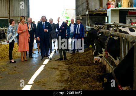 Provincia di Groninga, Paesi Bassi, 14-05-2024, coppia reale durante una visita regionale a Hogeland nella provincia di Groningen. La coppia reale visita i comuni di Het Hogeland e Eemsdelta. Crediti: NLBeeld/Patrick van Emst Foto Stock