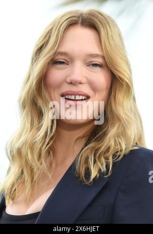 Cannes, Francia. 15 maggio 2024. L'attrice francese Lea Seydoux partecipa alla call fotografica del secondo atto al 77° Festival di Cannes, in Francia, mercoledì 15 maggio 2024. Foto di Rune Hellestad/ credito: UPI/Alamy Live News Foto Stock