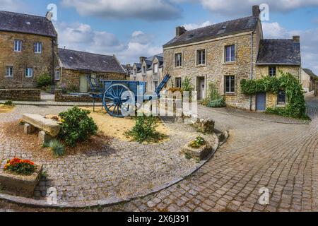 Villaggio di Locronan in Francia, Finistere, Bretagna regione, Francia Foto Stock