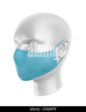 Rendering 3D Mockup maschera facciale Foto Stock