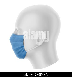 Rendering 3D Mockup maschera facciale Foto Stock