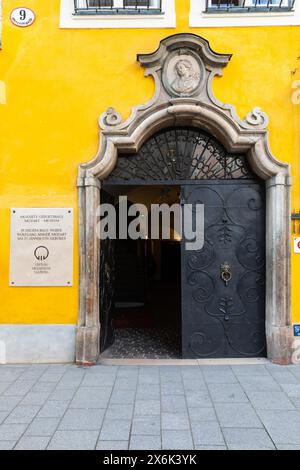 Luogo di nascita di Mozart, città di Salisburgo, provincia di Salisburgo, Austria Foto Stock