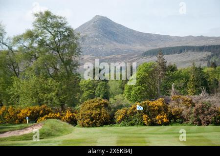 La caduta di capra (gaoitbheinn) è il punto più alto dell'isola di Arran. Con i suoi 874 metri (2.867 piedi), è uno dei quattro Corbetts dell'isola Foto Stock