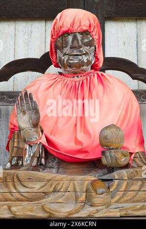 Giappone, Nara, Tempio di Todaiji, Binzuru, Pindola Bharadvaja, arahat, statua, Foto Stock