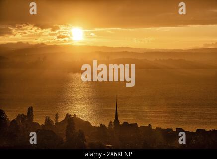 Atmosfera serale a Zugo, Svizzera Foto Stock