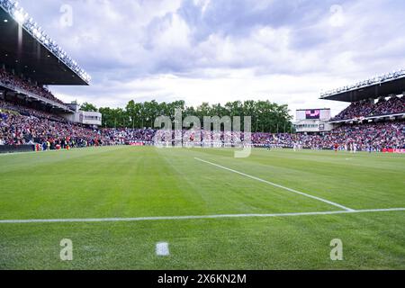 Madrid, Spagna. 15 maggio 2024. Una vista generale dello stadio durante la partita di calcio della Liga EA Sports 2023/24 tra Rayo Vallecano e Granada CF all'Estadio de Vallecas il 15 maggio 2024 a Madrid, Spagna. Credito: Agenzia fotografica indipendente/Alamy Live News Foto Stock