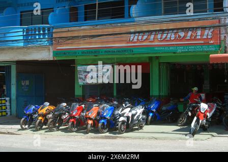 Motorstar Bike Shop, Cadice, Negros Occidental, Filippine. Foto Stock