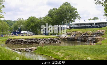 Louisville, Kentucky, Stati Uniti. 15 maggio 2024. Vista della 13a buca durante un round di allenamento prima del campionato PGA 2024 al Valhalla Golf Club di Louisville, Kentucky. (Credit Image: © Debby Wong/ZUMA Press Wire) SOLO PER USO EDITORIALE! Non per USO commerciale! Foto Stock