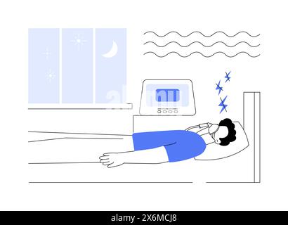 Illustrazione vettoriale concetto astratto trattamento russamento. Illustrazione Vettoriale