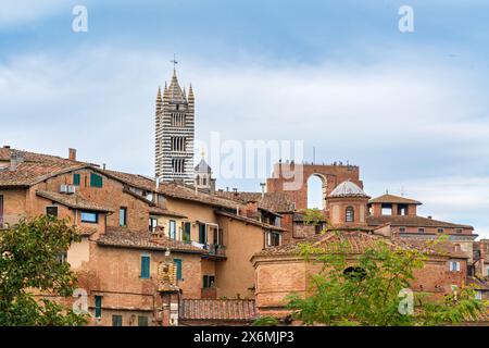 Vista dettagliata di Siena, Toscana, Italia Foto Stock