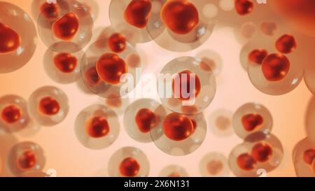 Melanoma cellule tumorali animazione medica Foto Stock