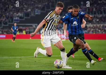 Roma, Italie. 15 maggio 2024. Dusan Vlahovic (Juventus FC) durante la Coppa Italia, finale di calcio tra Atalanta BC e Juventus FC il 15 maggio 2024 allo Stadio Olimpico di Roma - foto Morgese-Rossini/DPPI crediti: DPPI Media/Alamy Live News Foto Stock