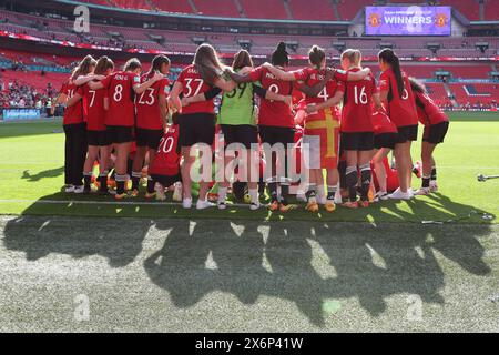 Finale di Adobe fa Women's Cup, Manchester United Women contro Tottenham Hotspur Women Wembley Stadium Londra Regno Unito 12 maggio 2024 Foto Stock