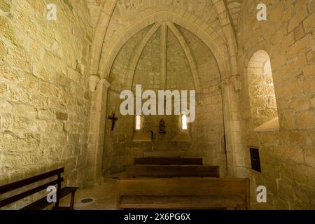 Monastero benedettino di San Adrian, Monastero di Santa María la Real de Iranzu, XII - XIV secolo, Camino de Santiago, Abárzuza, Navarra, Spagna, Europa. Foto Stock