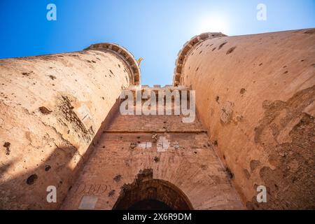 Torres de Quart, edificio medievale a Valencia, Spagna Foto Stock