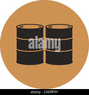 illustrazione vettoriale dell'icona del tamburo design semplice Illustrazione Vettoriale