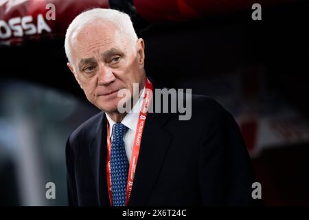 Roma, Italia. 15 maggio 2024. Antonio Percassi guarda al termine della finale di Coppa Italia Atalanta BC e Juventus FC. Crediti: Nicolò campo/Alamy Live News Foto Stock