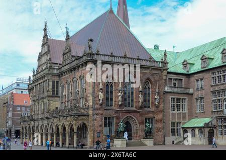 06.11.2017, BREMA, GERMANIA: Municipio di Brema o Rathaus nel centro storico di Brema, Germania Foto Stock