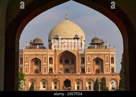 Famous Humayun'opera dell'architetto moghul a nuova Delhi, India, scattata nel dicembre del 2018. Foto Stock