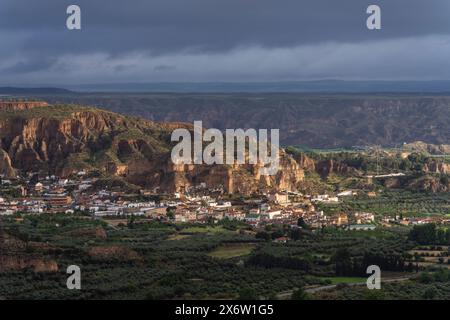 Cárcavas de Marchal, Granada Geopark, UNESCO World Geopark, Betic Mountain Range, Andalusia, Spagna. Foto Stock