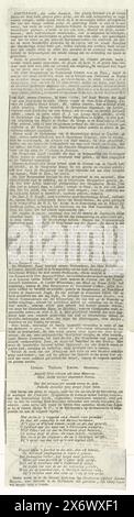 Ritagli di giornale sul secondo centenario dell'Athenaeum illustre di Amsterdam, 1832, foglio piegato su cui sono stati incollati un totale di tre ritagli di giornale, tutti relativi alla celebrazione nel gennaio 1832 del secondo centenario (1632-1832) dell'Athenaeum illustre di Amsterdam. anonimo, Amsterdam, gennaio 1832, carta, stampa intestata, altezza, 330 mm x larghezza, 205 mm Foto Stock