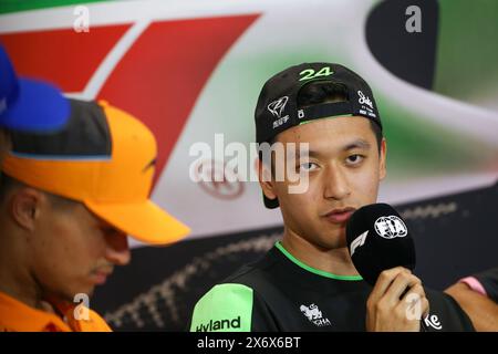 Zhou Guanyu (CHN) - puntata F1 Team Kick Sauber - Sauber C44 - Ferrari durante la conferenza stampa piloti FORMULA 1 MSC CROCIERE GRAN PREMIO DEL MADE IN ITA Foto Stock