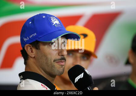 Imola, Bo, ITALIA. 16 maggio 2024. Daniel Ricciardo (AUS) - Visa Cash App RB F1 Team - RB VCARB01 - Honda RBPT.durante la conferenza stampa piloti FORMULA 1 MSC CRUISES GRAN PREMIO DEL MADE IN ITALY e DELl'EMILIA-ROMAGNA 2 autodromo Enzo e Dino Ferrari, Imola (BO) Italia (Credit Image: © Alessio De Marco/ZUMA Press Wire) SOLO PER USO EDITORIALE! Non per USO commerciale! Foto Stock