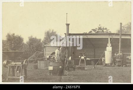 Veduta di una mostra agricola a Middelburg, Fotografia, Jan Wendel Gerstenhauer Zimmerman, (menzionata sull'oggetto), Middelburg, 1862 - 1870, supporto fotografico, stampa albume, altezza, 57 mm x larghezza, 90 mm, altezza, 62 mm x larghezza, 101 mm Foto Stock