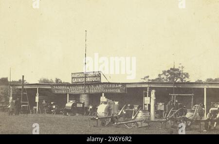 Veduta di una mostra agricola a Middelburg, Fotografia, Jan Wendel Gerstenhauer Zimmerman, (menzionata sull'oggetto), Middelburg, 1862 - 1870, supporto fotografico, stampa albume, altezza, 56 mm x larghezza, 91 mm, altezza, 62 mm x larghezza, 101 mm Foto Stock