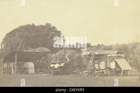 Veduta di una mostra agricola a Middelburg, Fotografia, Jan Wendel Gerstenhauer Zimmerman, (menzionata sull'oggetto), Middelburg, 1862 - 1870, supporto fotografico, stampa albume, altezza, 57 mm x larghezza, 90 mm, altezza, 62 mm x larghezza, 101 mm Foto Stock