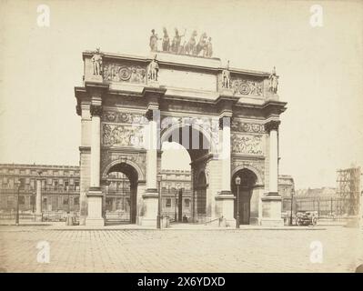 Arc de Triomphe a Parigi, Parigi, Arc de Triomphe du Caroussel (titolo sull'oggetto), fotografia, anonima, Parigi, 1870 ca. carta, stampa albume, altezza, 202 mm x larghezza, 266 mm, altezza, 224 mm x larghezza, 274 mm Foto Stock