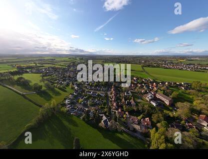 Drone aereo sopra Clifford, West Yorkshire Foto Stock