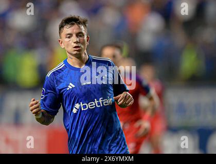 Belo Horizonte, Brasile. 16 maggio 2024. Alvaro Barreal di Cruzeiro durante la partita tra Cruzeiro e Union la Calera, per il quinto round del girone B della Copa CONMEBOL Sudamericana 2024, all'Arena Independencia Stadium, a Belo Horizonte, Brasile il 16 maggio. Foto: Gledston Tavares/DiaEsportivo/Alamy Live News crediti: DiaEsportivo/Alamy Live News Foto Stock