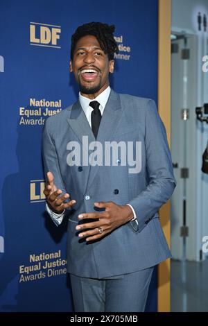 Jon Batiste partecipa alla 36a cena del National Equal Justice Awards del Legal Defense Fund alla Glasshouse il 16 maggio 2024 a New York. Foto Stock