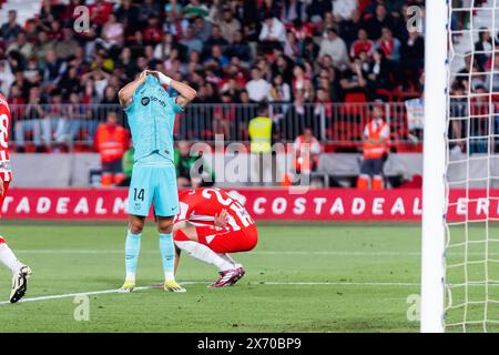 Almeria, Spagna. 16 maggio 2024. Joao Felix (14) del FC Barcelona gesto visto durante la partita LaLiga EA Sports 2023/2024 tra UD Almeria e FC Barcelona al Power Horse Stadium. Punteggio finale: UD Almeria 0:2 FC Barcelona crediti: SOPA Images Limited/Alamy Live News Foto Stock