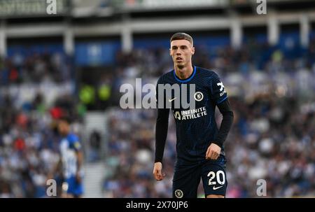 Cole Palmer del Chelsea durante la partita di Premier League tra Brighton e Hove Albion e Chelsea all'American Express Stadium di Brighton, Regno Unito - 15 maggio 2024 foto Simon Dack / Telephoto Images. Solo per uso editoriale. Niente merchandising. Per le immagini di calcio si applicano restrizioni fa e Premier League inc. Non è consentito l'utilizzo di Internet/dispositivi mobili senza licenza FAPL. Per ulteriori dettagli, contattare Football Dataco Foto Stock