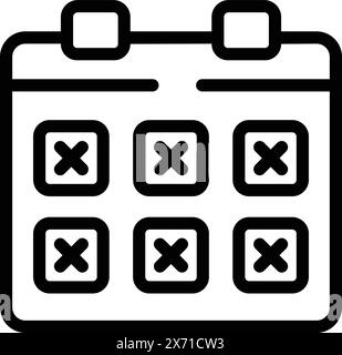 Il vettore di contorno dell'icona aziendale insolvente. Errore aziendale imprenditore. Compressione dell'errore di avvio Illustrazione Vettoriale