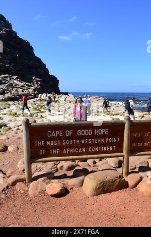 Cape of Good Hope Sign, Western Cape, Sud Africa Foto Stock