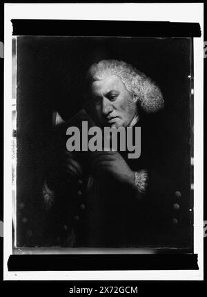 Dr. Samuel Johnson, half-length portrait, Title Devised by cataloger; Caption on negative: Dr. Samuel Johnson., Photograph of a painting at Albright Art Gallery., Detroit Publishing Co. N. M 630., Gift; State Historical Society of Colorado; 1949, Johnson, Samuel, 1709-1784. Foto Stock