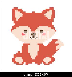 Set di pixel art degli animali della savana. Collezione di animali selvatici Safari. 8 bit. Sviluppo di giochi, app mobile. Illustrazione vettoriale isolata. Illustrazione Vettoriale