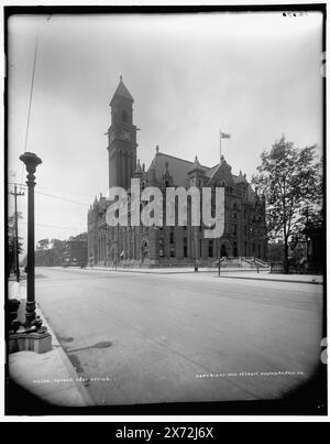 Ufficio postale di Detroit, Detroit Publishing Co. N. 012370., Gift; State Historical Society of Colorado; 1949, uffici postali. , Stati Uniti, Michigan, Detroit. Foto Stock