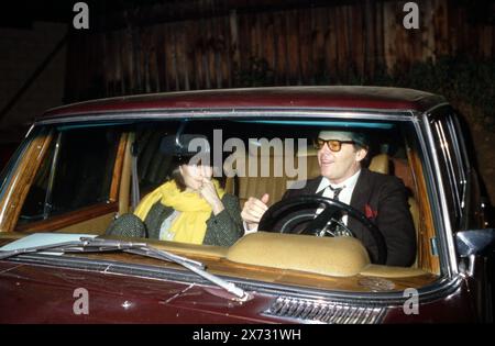 Jack Nicholson con Anjelica Huston circa 1980's Credit: Ralph Dominguez/MediaPunch Foto Stock